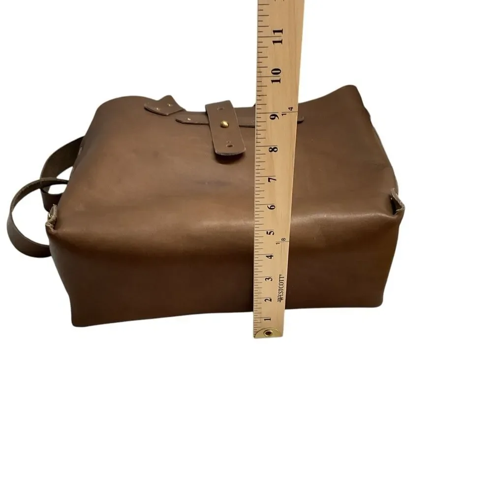 Handcrafted Chocolate Brown Leather Shoulder Tote Bag